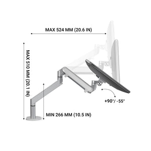 Adjustable 2 Section Desktop Stand Mount for 17" to 32" TVs